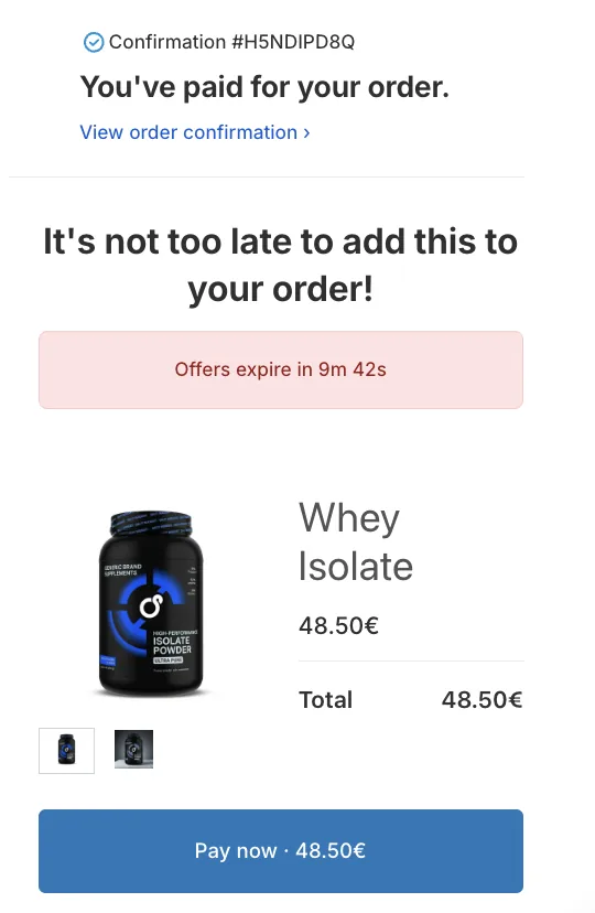 One Click Upsell